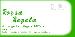 rozsa megela business card